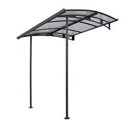 Canopia by Palram Auvent de Porte d'entrée Vega 4m² Marquise de Porte, Protection Contre la Pluie et Le Soleil pour Maison, (Gris)