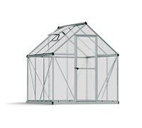 Canopia by Palram Mythos Serre de Jardin- Polycarbonate Protégé Contre Le Solaire et Cadre en Aluminium, Base Inclue - Argent