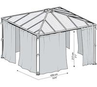 Canopia by Palram Palram - Ensemble de rideaux Canopia pour le Pavillon de la Martinique
