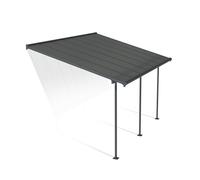 Canopia by Palram Pergola Capri 13 m² en Aluminium Et Polycarbonate, Moderne & Élégante, pour Couvrir Une Terrasse Toute L’année (Gris)