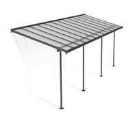 Canopia by Palram Pergola Sierra 2.3X6.9 en Aluminium Et Polycarbonate, Moderne & Élégante, pour Couvrir Une Terrasse Toute L’année (Grise Transparent)