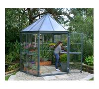Canopia by Palram Serre de jardin Oasis 5,3 m², Cadre alu, Panneaux polycarbonate, Anti-UV, Gris