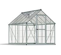 Canopia by Palram Serre de Jardin Hybrid 5.7m² (Argent) Cadre en Aluminium, Panneaux en Polycarbonate, Résistant aux UV