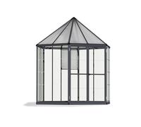 Canopia by Palram serre de jardin Oasis To 5.3m² (Gris) Cadre en aluminium, Panneaux en Polycarbonate, Résistant aux UV