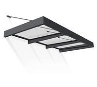 Canopia by Palram Sophia XL Auvent 2,8 x 1,4 cm Anthracite Transparent