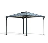 Canopia by Palram Tonnelle de jardin Martinique 3.6x2.9m (Gris) Cadre en Aluminium, Panneaux en Polycarbonate, Protection UV, Résistant à la Rouille
