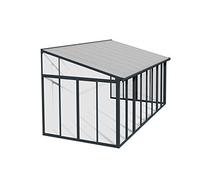 Canopia by Palram véranda Tonnelle de Jardin fermée en kit Sanremo 16.7m² . Structure en Aluminium Panneaux polycarbonate, résistant aux intempéries