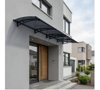 Canopia Marquise de porte Aquila 412 x 91 5 cm Grise toiture teintée