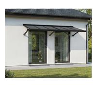 Auvent de porte en aluminium Augustine 2.2m Palram - Canopia noir Heat Block