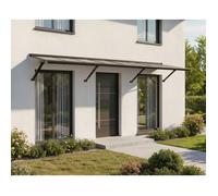 Auvent de porte en aluminium Augustine 3.3m Palram - Canopia noir Heat Block