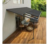 Auvent de terrasse en aluminium Sierra Cabrio Palram - Canopia 3 x 5,46 m anthracite Heat Block