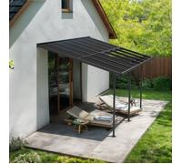 Auvent de terrasse en aluminium Sierra Cabrio Palram - Canopia 3 x 4,25 m anthracite Heat Block
