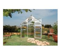 CANOPIA Palram Mythos Serre de Jardin- Polycarbonate Protégé Contre Le Solaire et Cadre en Aluminium, Base Inclue - Argent