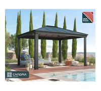 Gazebo de jardin 425,5x363,5cm gris - Palram - 705938 - dallas