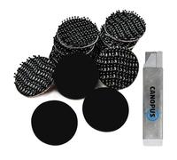 CANOPUS Dual Lock SJ3550 CF Lot de 16 cercles de 23 mm de diamètre, fermeture refermable étanche, autocollants extra forts, parfaits pour mur, métal, bois, plastique, verre