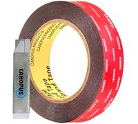 CANOPUS Professional Ruban Adhésif Double Face Extra Fort Imperméable 5925, Noir, 24mm x 5m Ruban Adhésif de Montage pour l'intérieur et l'extérieur