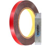 CANOPUS Ruban Adhesif à Double Face Extra Fort 12,7mm x 4,5m Résistance à Haute Température, Ruban de Montage pour les Bandes LED, intérieur, extérieur, Noir