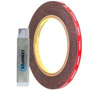 CANOPUS Ruban Adhésif Double Face Extra Fort 5mm x 3 mètre, Ruban Adhesif Etanche, pour la fixation de bandes LED, utilisation intérieure, extérieure et automobile
