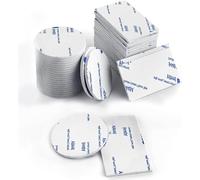 CANOPUS Ruban Adhésif Double Face Extra Fort Blanc 9448A, 48 PCs (24 PCs 50mm x 30mm + 24 PCs 30mm-Dia) Étanche Double Face Extra Fort, Tampon Adhésif Double Face Robuste Pour Intérieur, Extérieur