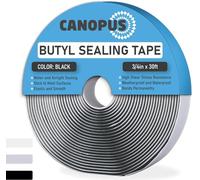 CANOPUS Ruban Butyle pour RV, Caravane, Camping-car, Noir (2mm x 20mm x 9.1m) Auto-Adhésif
