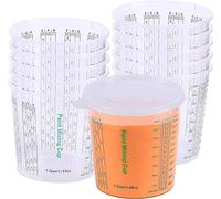 CANOPUS Tasses à Mesurer en Plastique Avec Couvercles 1300ml Pot de Melangeur Resine Epoxy, Coupelle de melange Epoxy, tasse graduee, Doseur Peinture, Pot melange Peinture, (12 Tasses + 3 Couvercles)