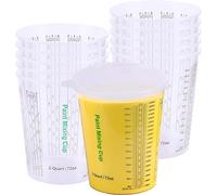 CANOPUS Tasses à Mesurer en Plastique Avec Couvercles 2130ml Pot de Melangeur Resine Epoxy, Coupelle de melange Epoxy, tasse graduee, Doseur Peinture, Pot melange Peinture, (12 Tasses + 3 Couvercles)