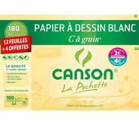 Canson 200002763 Pochette à Grain A4 Blanc