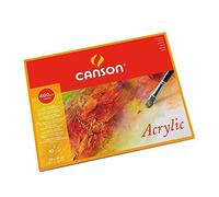 Canson Acrylic Bloc Collé 4 Côtés 10 Feuilles 400g 32 X 41 Cm 10 Feuilles Blanc Naturel
