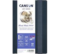 CANSON Art Book Mixed Media Artist - Carnet format portrait 56 pages 14x21.6cm papier multitechnique grain fin 300g/m²