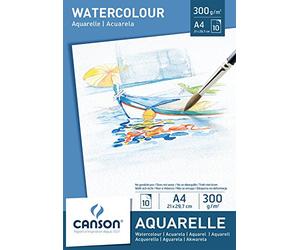 Canson Bloc 200005789 Papier aquarelle Blanc