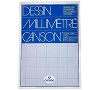 CANSON Bloc 50 Feuilles de papier millimétré A3 72 g Bleu