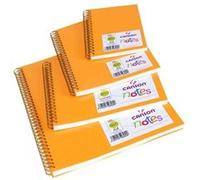 CANSON - Bloc notes, couleur: orange, 148 x 210 mm, format A5 120 g/m2, 50 feuilles, avec spirale, uni -4127712 Orange G