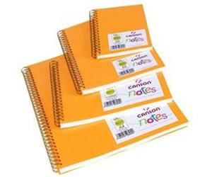 CANSON - Bloc notes, couleur: orange, 148 x 210 mm, format A5 120 g/m2, 50 feuilles, avec spirale, uni -4127712 Orange G