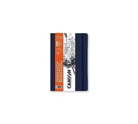 CANSON Graduate Book - Carnet de croquis cousu 184 pages - Très lisse - Couverture Souple Bleu foncé - 14 x 21,6 cm - 90g/m² - Blanc