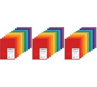CANSON Mi-Teintes - Assortiment 10 feuilles de papier dessin A4-160g/m² - Couleurs vives (Lot de 3)