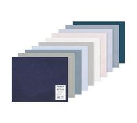 Canson Mi-Teintes Papier à Dessin Couleur Double Face, Grain Nid D'abeille et Grain Fin, 160g/m², Tons Froids, 50cm Largeur, 65cm Longueur, Lot de 10