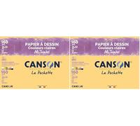 CANSON Mi-Teintes - Pochette 12 feuilles de papier dessin 24x32cm - 160g/m² couleurs claires