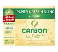 CANSON Papier à dessins "C" à grain, 320 x 240 mm, pochette G