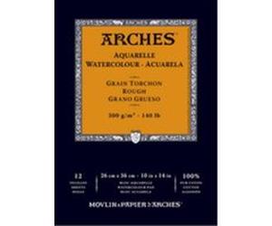 CANSON Papier aquarelle ARCHES rugueux, bloc, 230 x 310 mm G