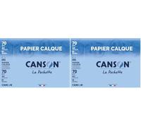 CANSON - Pochette 10 feuilles de papier calque A3-70g/m² (Lot de 2)