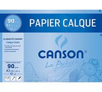 Papier calque - CANSON - A3 - Satiné - 90/95 g/m2 - 10 feuilles