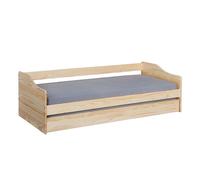 CANTARI - Lit Gigogne 90x200cm en Pin Massif Naturel