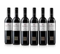 Canti - Vin Rouge Italien Sec, Mélange de Cépage à Corps Moyen, Goût Fruité et Notes de Baies Sauvages, 6x750 ml
