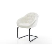 Cantilever Gaio-Flex bou oux beige pied cantilever plat noir