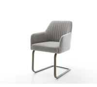 Cantilever Greg-Flex tissu structuré doux gris pied cantilever plat aspect titane resorts ensachés