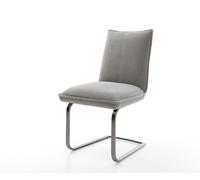 Cantilever Lelio-Flex tissu structuré doux gris pied cantilever plat grafiete resorts ensachés