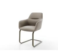 Cantilever Pejo-Flex cuir de vache couleur boue pied cantilever plat aspect titane ressorts ensachés