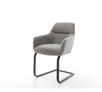Cantilever Pejo-Flex tissu structuré doux gris pied cantilever plat noir resorts ensachés
