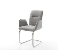 Cantilever Vinja-Flex tissu structuré doux gris pied cantilever plat acier inoxydable