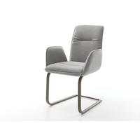 Cantilever Vinja-Flex tissu structuré doux gris pied cantilever plat aspect titane